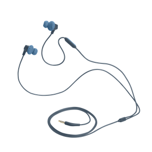 JBL Endurance Run 2 Wired - Blue - Waterproof Wired Sports In-Ear Headphones - Detailshot 3